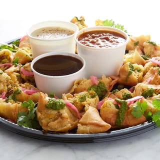 Aloo Tikki Chaat Platter (serves 10)