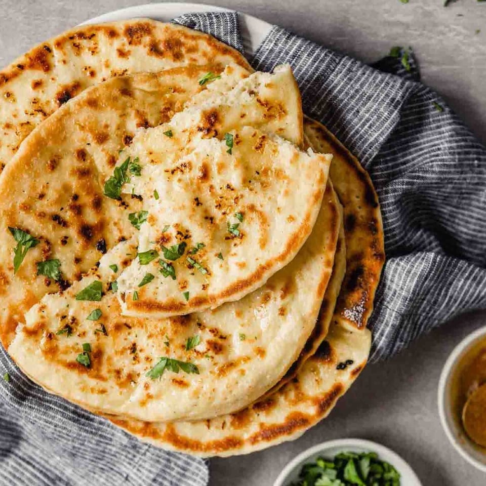 Delicious Garlic Naan Awaits
